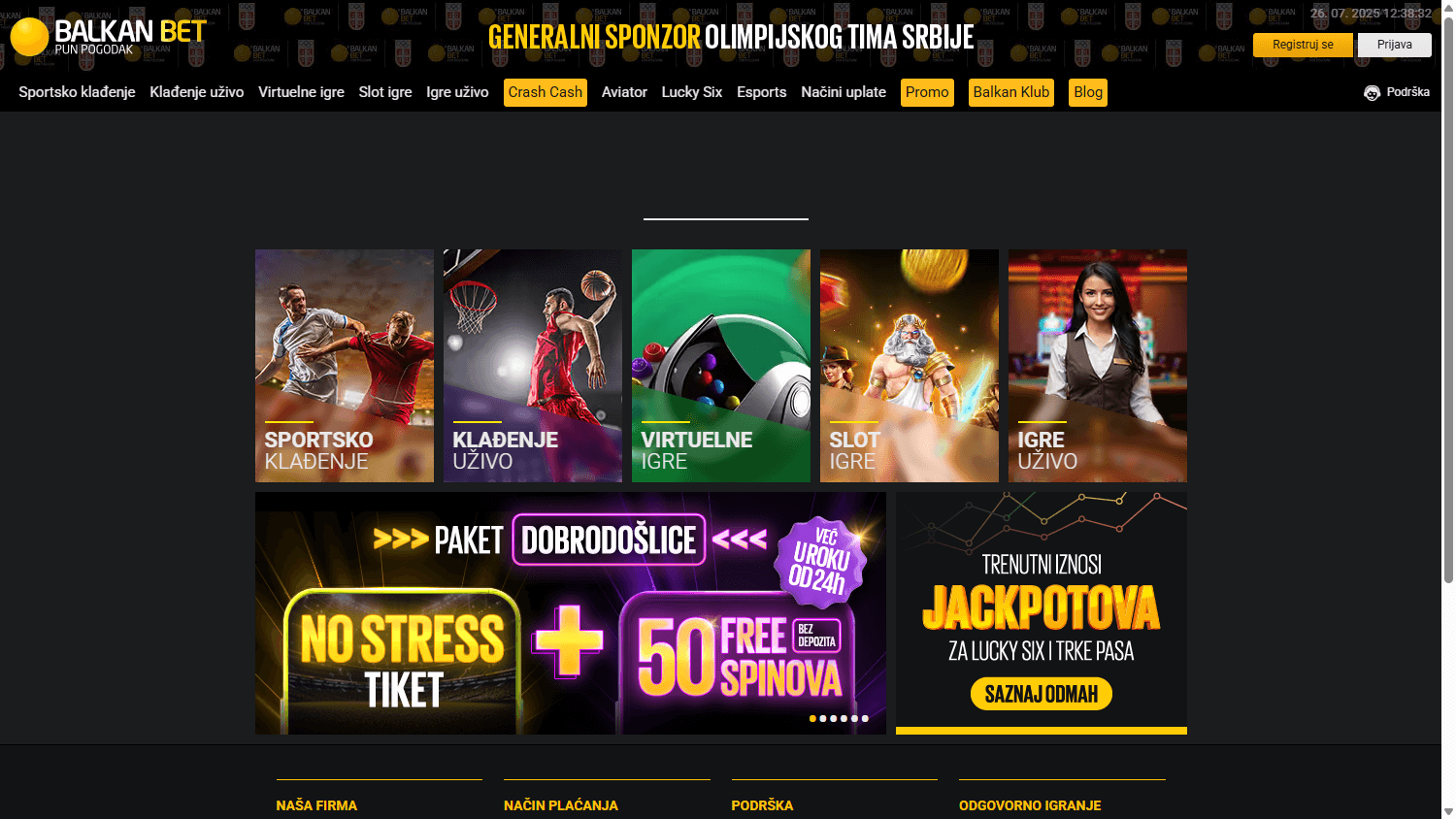 Balkan Bet Casino Desktop screenshot